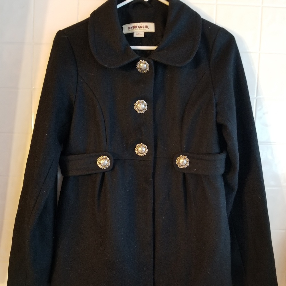 Hydraulic Pea Coat Blazer Black sz Med